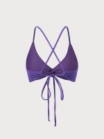 Purple Twist Cross Back Bikini Top - Image 5