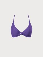 Purple Twist Cross Back Bikini Top - Image 4
