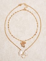 Gold Oil-Drip Bow Necklace - Image 5