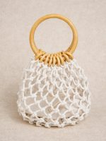 White Knitted Cotton Bag - Image 5