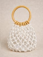 White Knitted Cotton Bag - Image 4