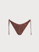 Leopard Print Lurex Tie Bikini Bottom - Image 6