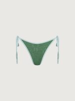 Dark Green Contrast Tie Bikini Bottom - Image 5