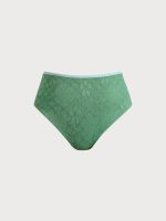 Dark Green Contrast Plus Size Bikini Bottom - Image 6