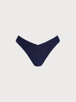 Navy Ribbed Bikini Bottom - Image 9