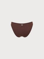 Dark Coffee V Cut Full Coverage Bikini Bottom - Image 11