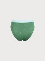 Dark Green Contrast High Waisted Bikini Bottom - Image 6