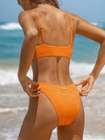 Orange Textured O-Ring Bikini Bottom - Image 6