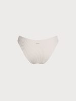 Off White Solid Bikini Bottom - Image 8