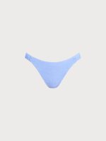 Light Blue Textured Elastic Bikini Bottom - Image 8