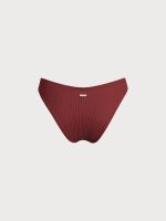 Wine Red Solid Bikini Bottom - Image 8