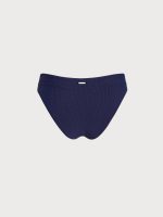 Navy Ribbed Bikini Bottom - Image 10