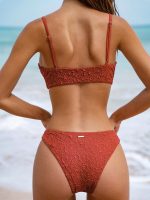 Orange O-Ring Textured Bikini Bottom - Image 4