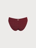 Wine Red Monogram Bikini Bottom - Image 7