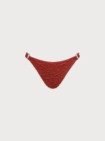 Orange O-Ring Textured Bikini Bottom - Image 6