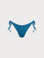Blue Jacquard Tie Bikini Bottom - Image 5