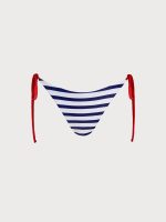 Navy Stripe Reversible Tie Bikini Bottom - Image 8