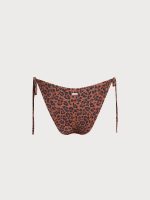 Leopard Print Lurex Tie Bikini Bottom - Image 7