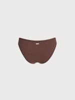 Dark Coffee Lurex O-Ring Bikini Bottom - Image 8