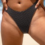 Black Polka Dot Bikini Bottom