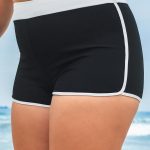 Black Contrast Full Coverage Plus Size Bikini Bottom