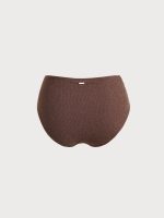 Dark Coffee V Cut Plus Size Bikini Bottom - Image 6