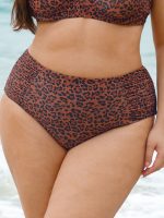 Leopard Print Plus Size Bikini Bottom