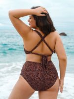 Leopard Print Plus Size Bikini Bottom - Image 2