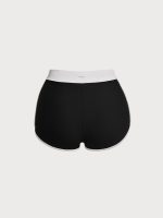 Black Contrast Full Coverage Plus Size Bikini Bottom - Image 7