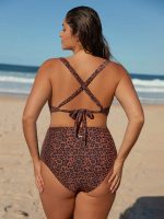 Leopard Print Plus Size Bikini Bottom - Image 7