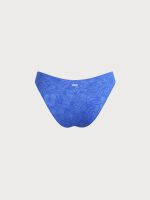 Blue Textured O-Ring Bikini Bottom - Image 7