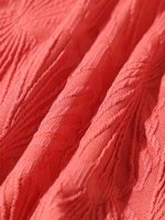 Red Jacquard Triangle Bikini Top - Image 11