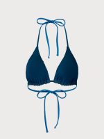 Blue Jacquard Halter Bikini Top - Image 11