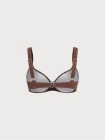 Dark Coffee Textured Underwire Bikini Top - Image 13