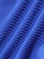 Blue Solid Halter Triangle Bikini Top - Image 7