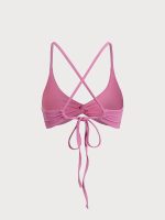 Pink Twist Backless Bikini Top - Image 8
