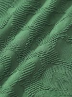 Dark Green Jacquard Halter Bikini Top - Image 9