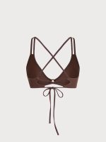 Dark Coffee O-Ring Strappy Bikini Top - Image 11