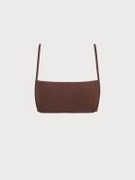 Dark Coffee Shimmer Bikini Top - Image 8