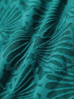 Dark Green Jacquard Cutout Underwire Bikini Top - Image 11