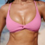 Pink Twist Backless Bikini Top
