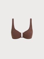 Dark Coffee U-Ring Bikini Top - Image 9
