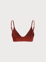 Orange O-Ring Textured Bikini Top - Image 8