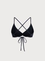 Shimmering Blue Crinkle Textured Bikini Top - Image 7