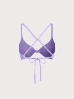 Purple Jacquard Bikini Top - Image 10