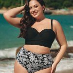 Black Underwire Strappy Plus Size Bikini Top