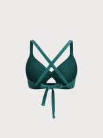 Green Lurex Twist Plus Size Bikini Top - Image 7
