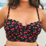 Cherry Print Plus Size Tankini Top