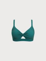Green Lurex Twist Plus Size Bikini Top - Image 6