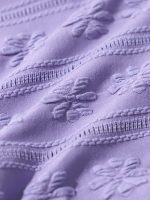 Purple Jacquard V Notch Plus Size Bikini Top - Image 7